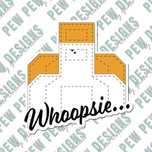 USPSA No Shoot &quot;Whoopsie...&quot; Vinyl Sticker