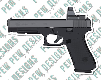 G34 with Red Dot Vinyl Sticker