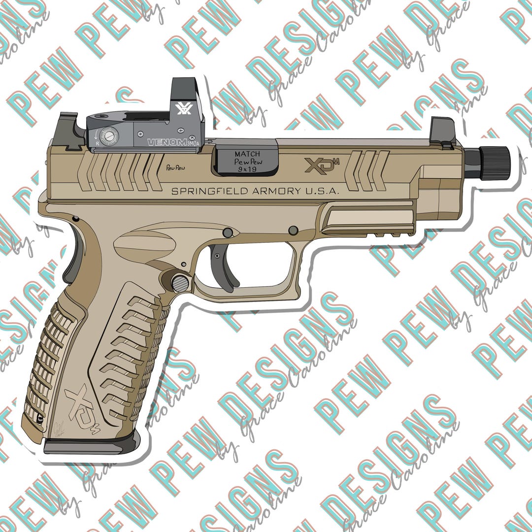 Springfield Sticker Springfield XDM With Dot Vinyl Sticker - Etsy