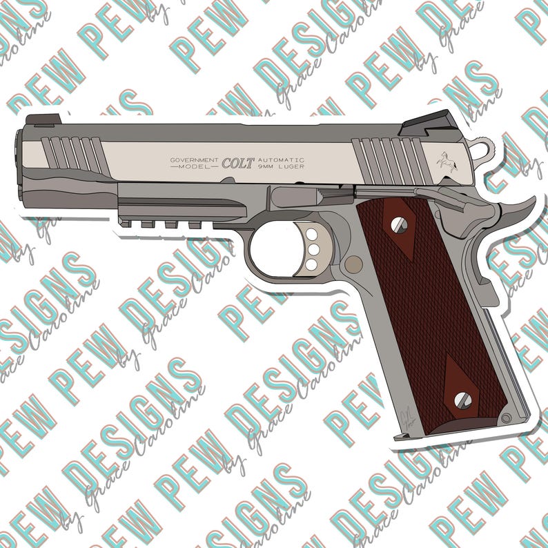 Colt Revolver Sticker Colt Government Model 1911 Vinyl Sticker - Etsy