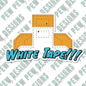 USPSA &quot;WHITE TAPE!!!&quot; Vinyl Sticker