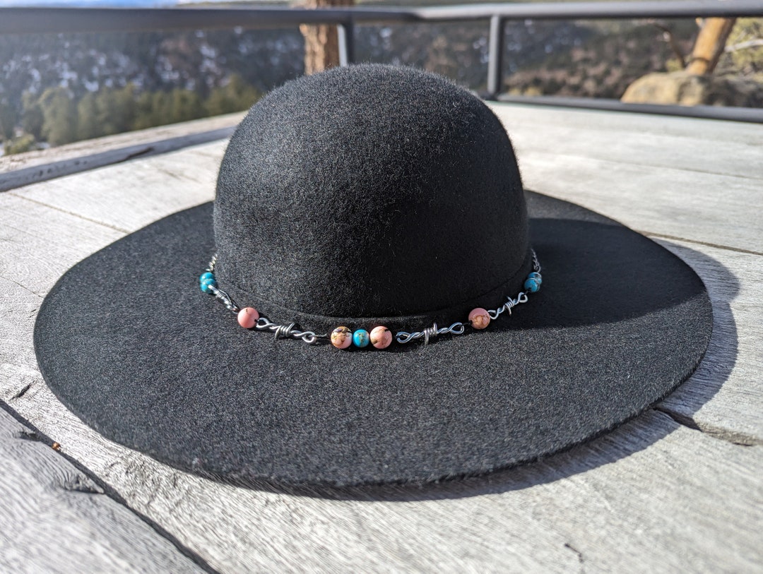 Cowboy Hat Band, Barbed Wire Hat Band, Western Hat Band, Turquoise