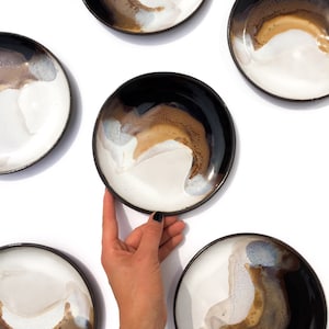 Ręcznie robiony ceramiczny talerz deserowy - WAVE Islandia