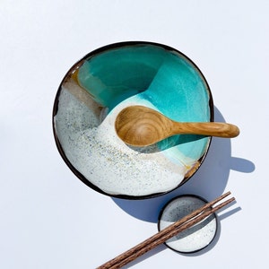 Handmade ceramic RAMEN bowl - WAVE HAWAII