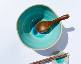 Handmade ceramic RAMEN bowl - WAVE LAGUNE