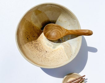 Handmade ceramic RAMEN bowl - WAVE SAND