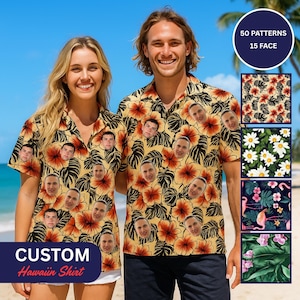 Custom Hawaiian Shirt With Face, Custom Face Hawaiian Shirt For Man Woman, Custom Unisex shirt, Gift For Dad, Summer Party Shirt