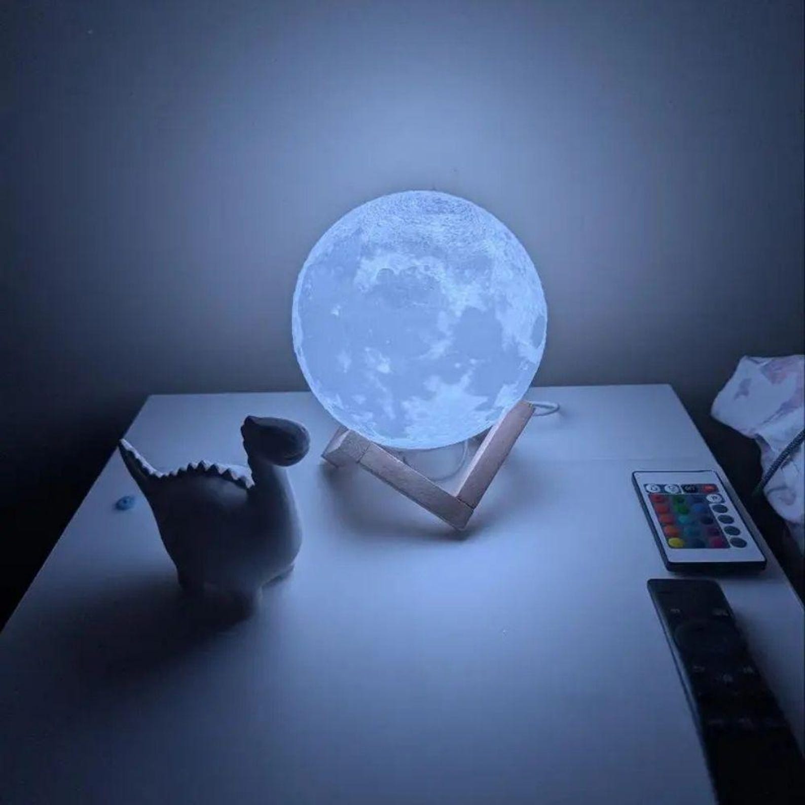 3D Printed Moon LED Lamp, Custom Photo and Text, Personalized Lunar ...