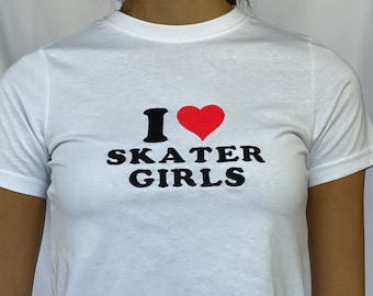 Camiseta para bebé I 'Heart' SKATER GIRLS