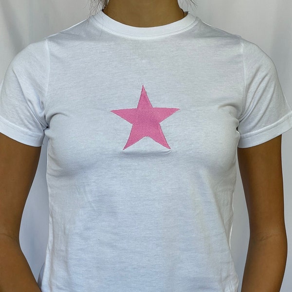 Star tshirt y2k Style Baby tee Crop top Hift for Her Friend