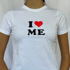 I Heart Me Baby Tee: Y2K Style Crop Top