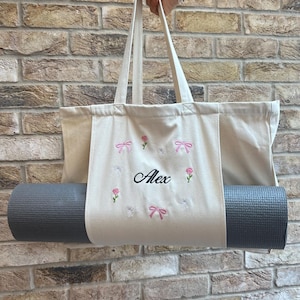 Personalised yoga bag gym bag pilates bag custom yoga bag image 8