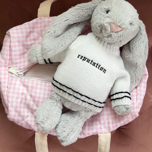 Reputation Embroidered teddy sweater for swiftie reputation jellycat jellycat clothes
