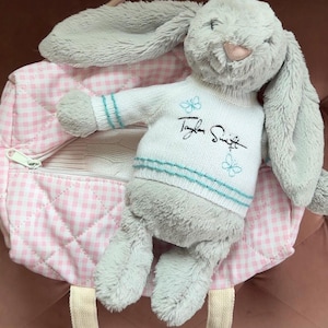 Debut Embroidered teddy sweater for swiftie debut jellycat jellycat clothes silver stars