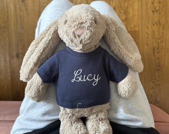 Personalised embroidered teddy tee custom t shirt for jellycat