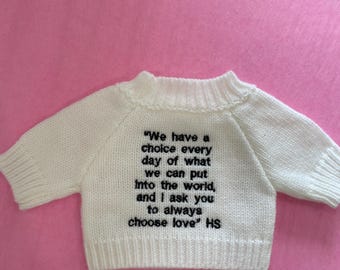 Solo para comprar con un suéter: parte posterior bordada personalizada para comprar con suéteres de peluche / camisetas de peluche