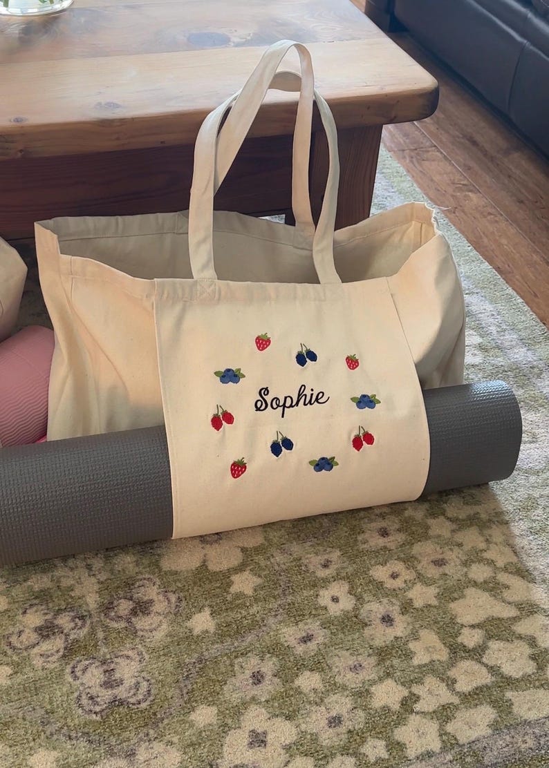 Personalised yoga bag gym bag pilates bag custom yoga bag image 10