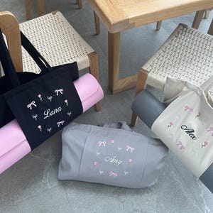 Personalised yoga bag gym bag pilates bag custom yoga bag image 9