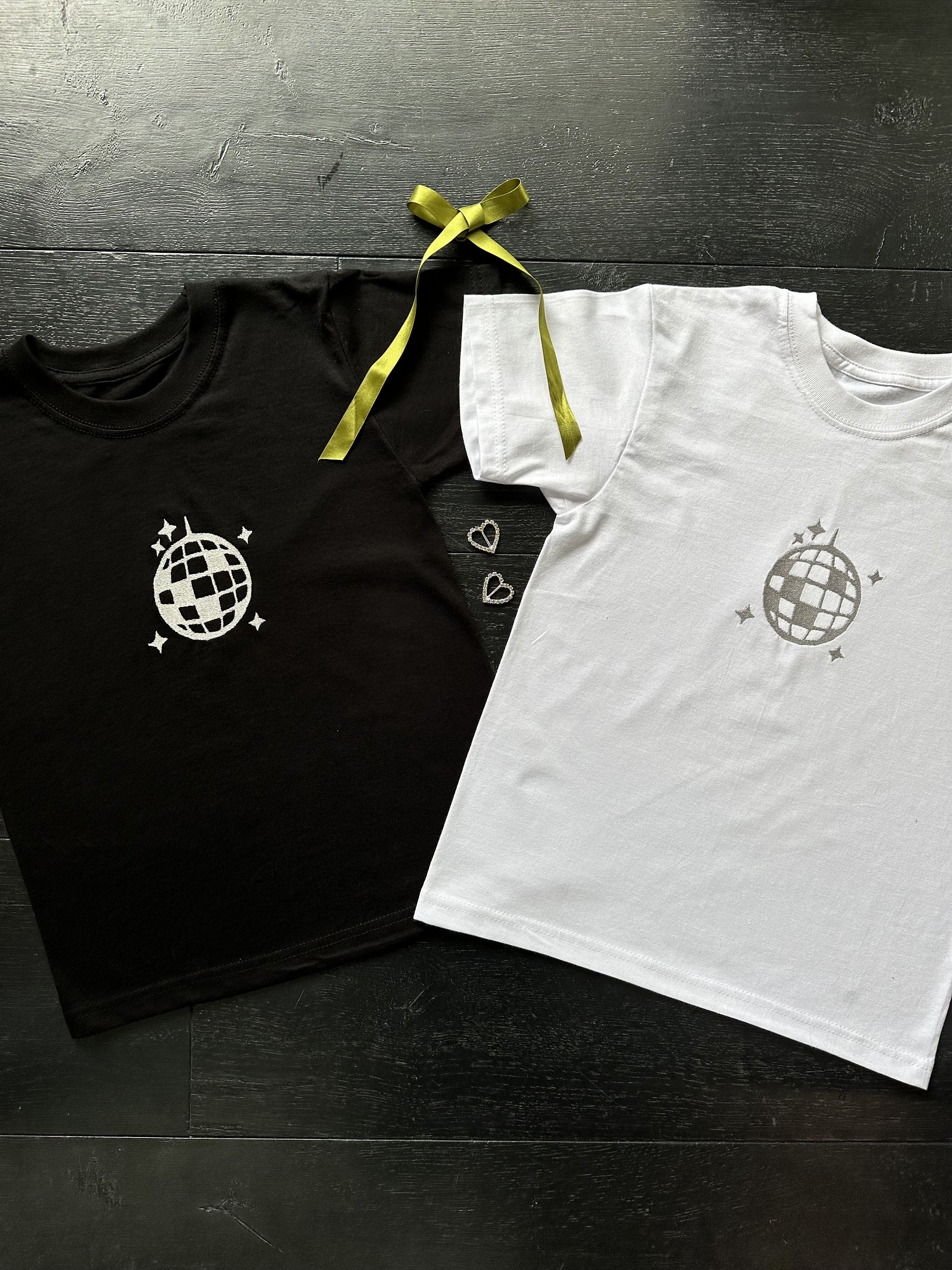 Embroidered Mirrorball Baby Tee, Y2K Style, Disco Shirt - Etsy Ireland