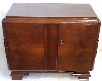 Art Déco Kommode – Rubin-Schellack Handpolitur (ca. 1930)