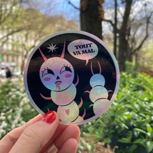 Stickers Tout va mal à l'unité Autocollants holographiques Mille pattes