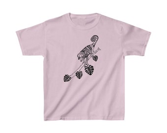Chameleon Children's T-shirt, Lizard Shirt, Reptile Shirt, Kids Nature Tee, Animal Shirt, Cotton Shirt, Child Gift