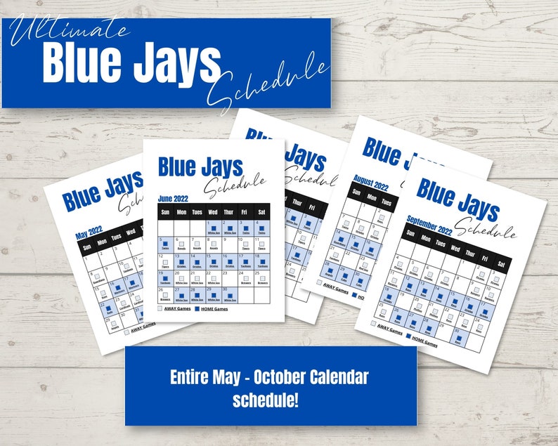 Blue Jays Schedule 2022 Printable | Etsy Canada