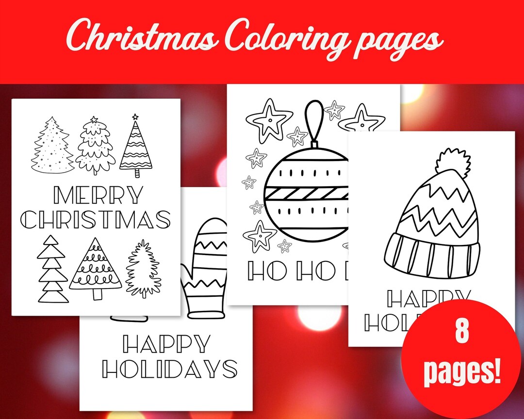 Christmas Colouring Pages, Printable - Etsy