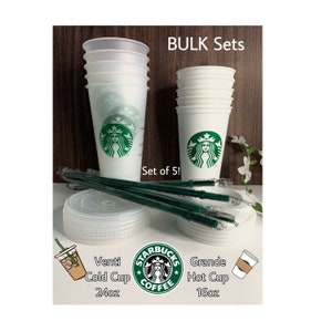 Replacement Straw + Brush for Grande Cup - Stainless Steel + Cleaner Grande Frappuccino Blended Cold To-Go Reusable Drink Tumbler