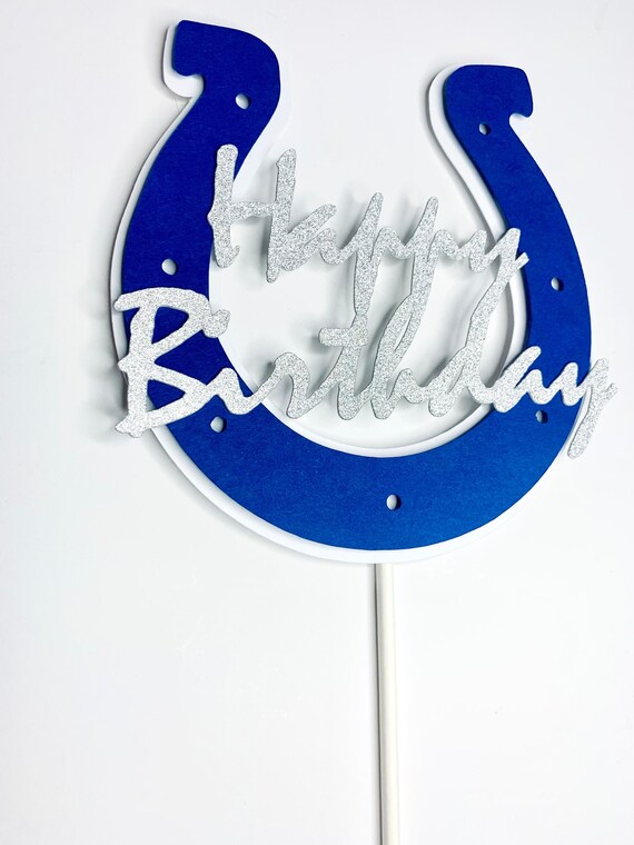Indianapolis Colts Birthday Cake Topper / Colts Topper Etsy