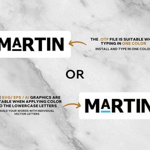 Martin Font SVG: Retro T-shirtdesign (digital nedladdning) bild 2