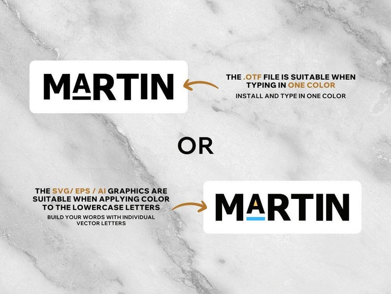 Martin Font SVG: Retro T-shirtdesign (digital nedladdning) bild 2