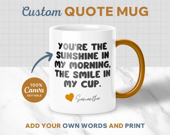 Father's Day Quote Mug, Custom Coffee Mug Template (Digital Download)