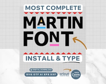 Martin Font SVG: Retro T-Shirt Design (Digital Download)