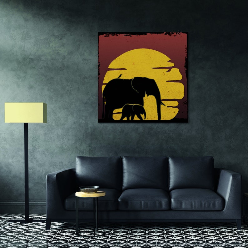 Elephant Printable Elephant Printable Wall Art Bedroom Wall Etsy