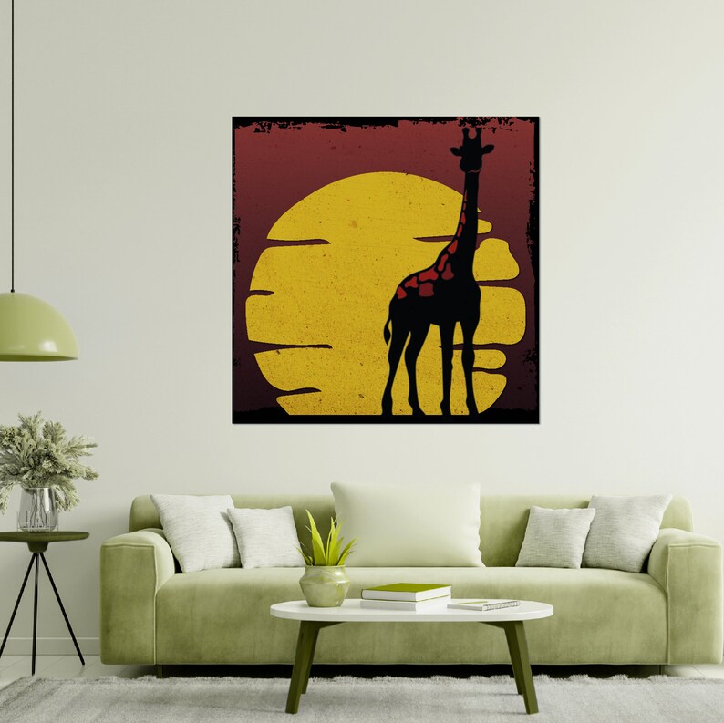 Giraffe Printable Giraffe Wall Art Bedroom Wall Art Etsy
