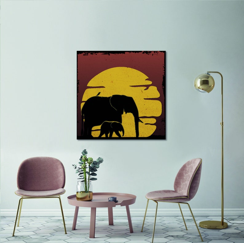 Elephant Printable Elephant Printable Wall Art Bedroom Wall Etsy