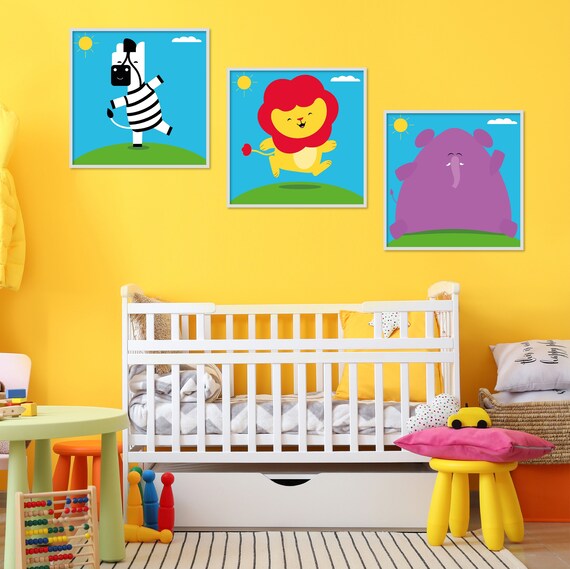 Printable Nursery Set of 3 Digital File Nursery Wall Art Etsy