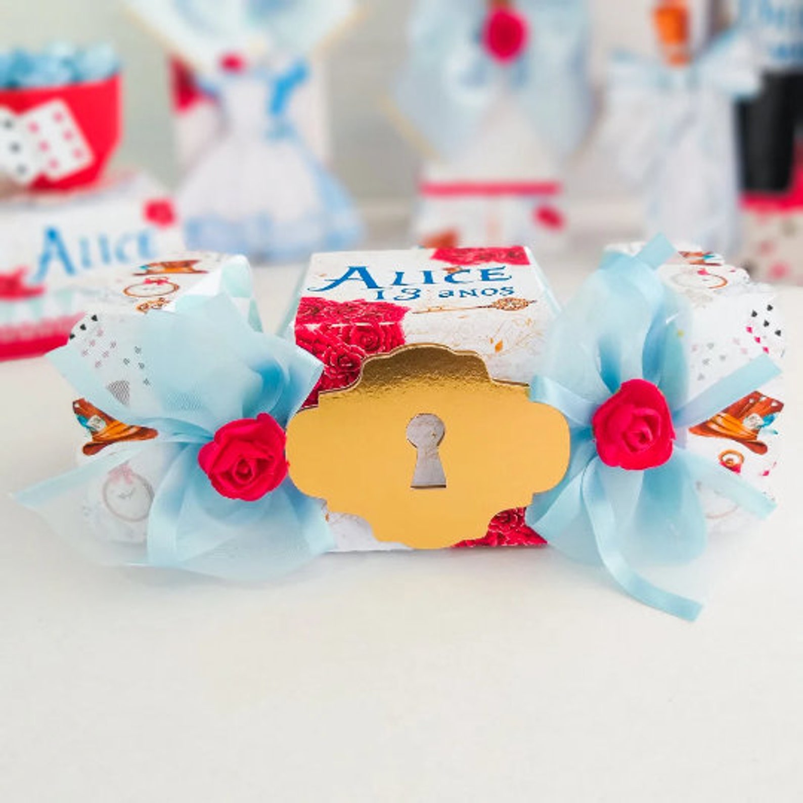 Alice in Wonderland Party Kit – Personalized Favor Boxes (digital) - Etsy