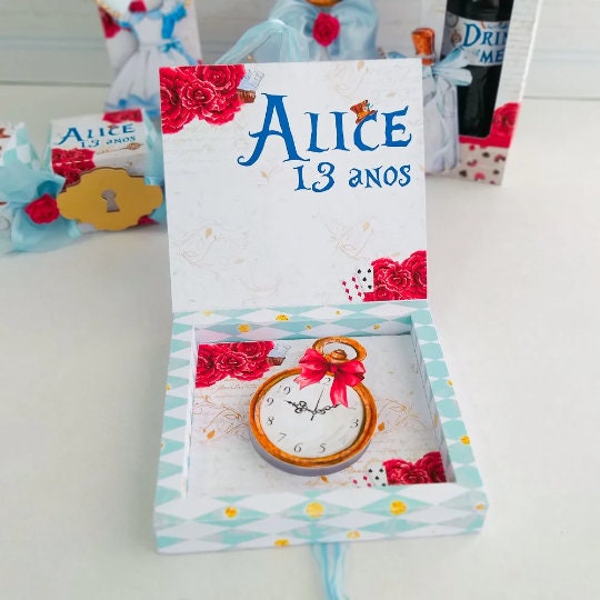 Alice in Wonderland Party Kit – Personalized Favor Boxes (digital) - Etsy