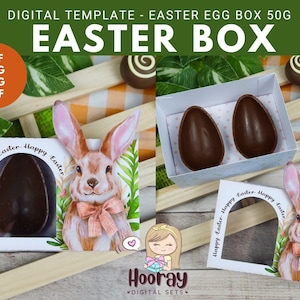 EGG BOX, TEMPLATE chocolate egg box template for Easter (png, svg, dxf and pdf) - Instant Download