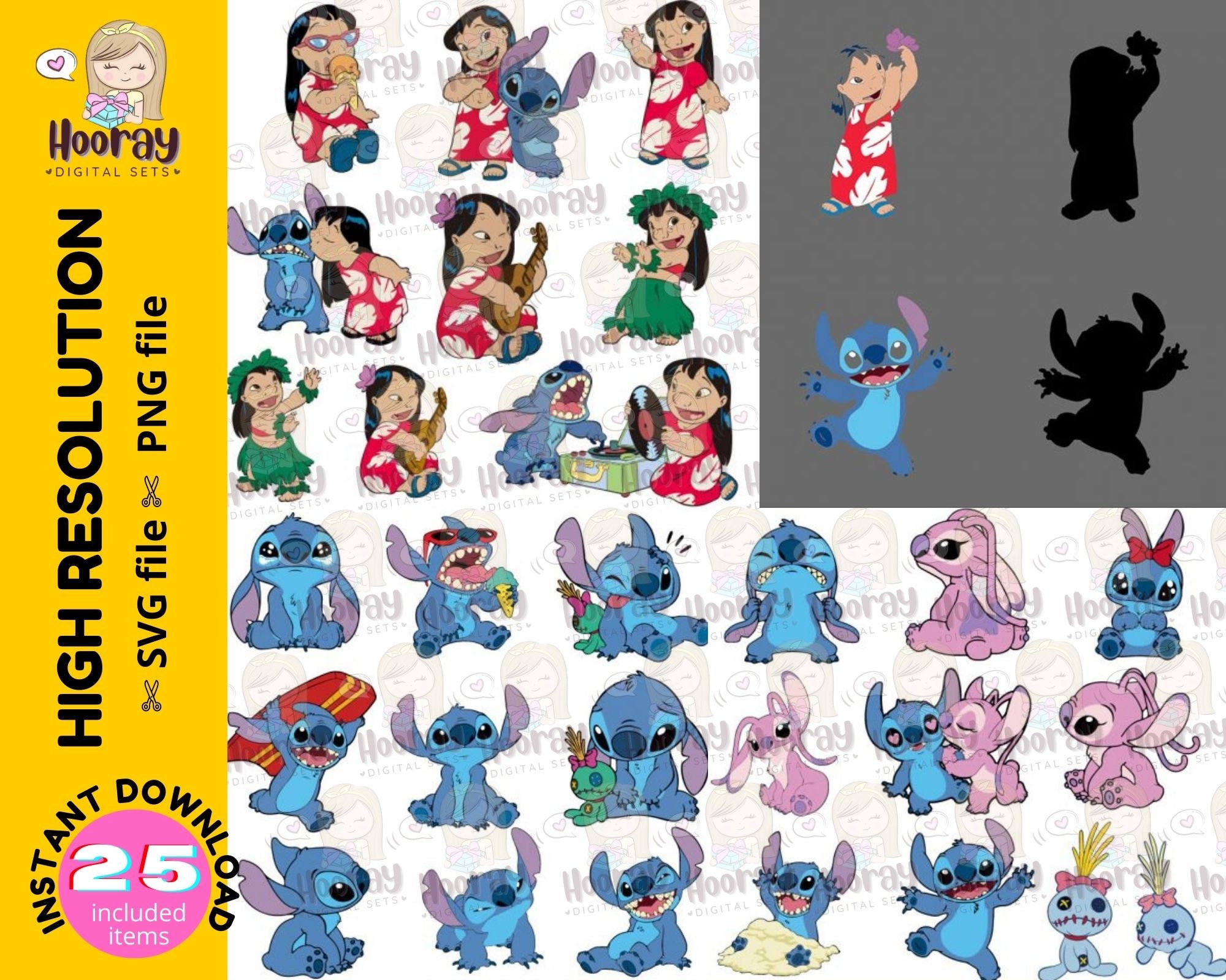 Lilo and Stitch SVG Lilo Stitch Cut File Lilo Stitch Clip - Etsy UK