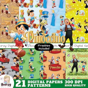 Carta Pinocchio Carta Pinocchio di alta qualità Download della carta digitale Pinocchio - Modelli di download istantaneo