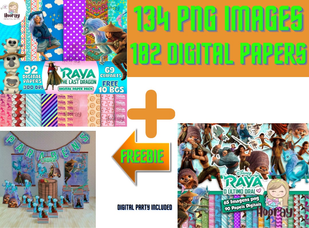 Raya and the Last Dragon Clipart Raya Paper Raya Digital Paper Download ...