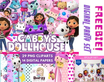 Gaaby's Dollhouse PNG Gaaby's Dollhouse clipart Gaaby's Dollhouse Digital Set + Digital Party set Instant Download