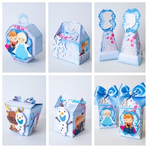 Frozen Party -  favors Boxes Personalized, Party Supplies Digital, Kit Party, Birthday Decoration - Instant Download