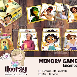 Digital Encanto Juego de memoria no oficial Encanto Juego de correspondencias no oficial Familia Madrigal Mirabel Julieta Casita Bruno – Descarga instantánea