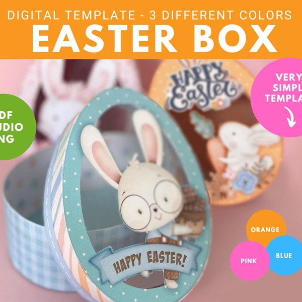 EGG BOX, TEMPLATE chocolate egg box template for Easter (Silhouette, Png and Pdf)