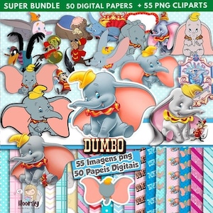 Megabundel Dumbo Clipart Dumbo Paper Dumbo Digital Paper Download – Direct downloaden