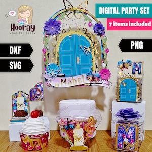 PREMIUM ENCANTO Digitale feestset - 7 items inbegrepen - Verjaardag Encanto Party - Gepersonaliseerde Encanto Cake topper - Svg, Dxf Feestartikelen